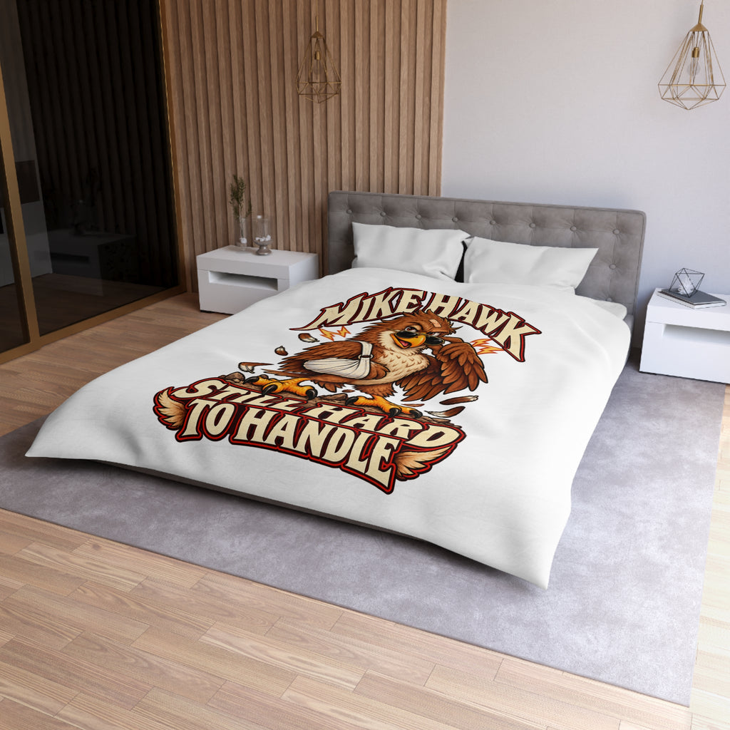 Mike Hawk Still Hard to Handle Eagle Microfiber Duvet Cover