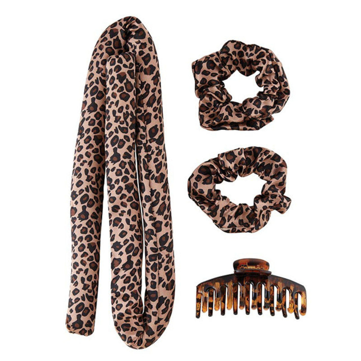 4-Piece Heatless Roller Set with Satin Storage Bag