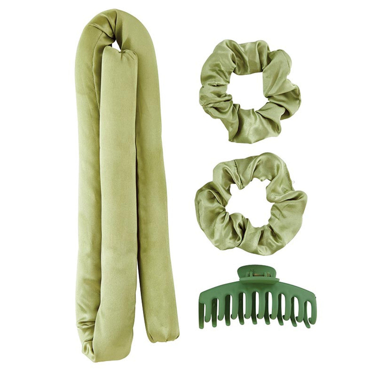 4-Piece Heatless Roller Set with Satin Storage Bag