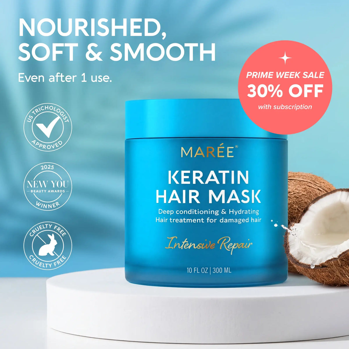 MAREE Keratin Hair Mask for Dry & Damaged Hair