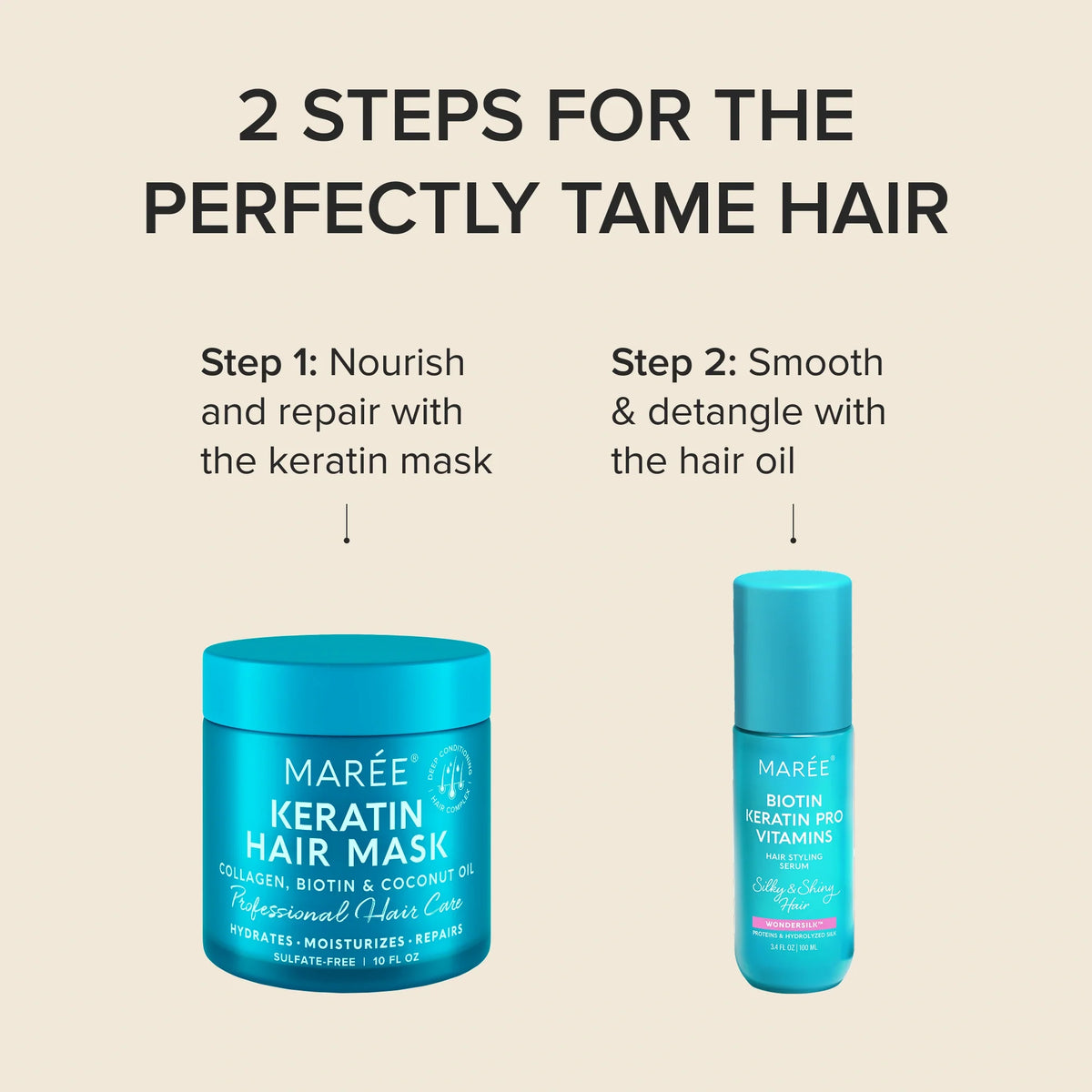 MAREE Keratin Hair Mask for Dry & Damaged Hair