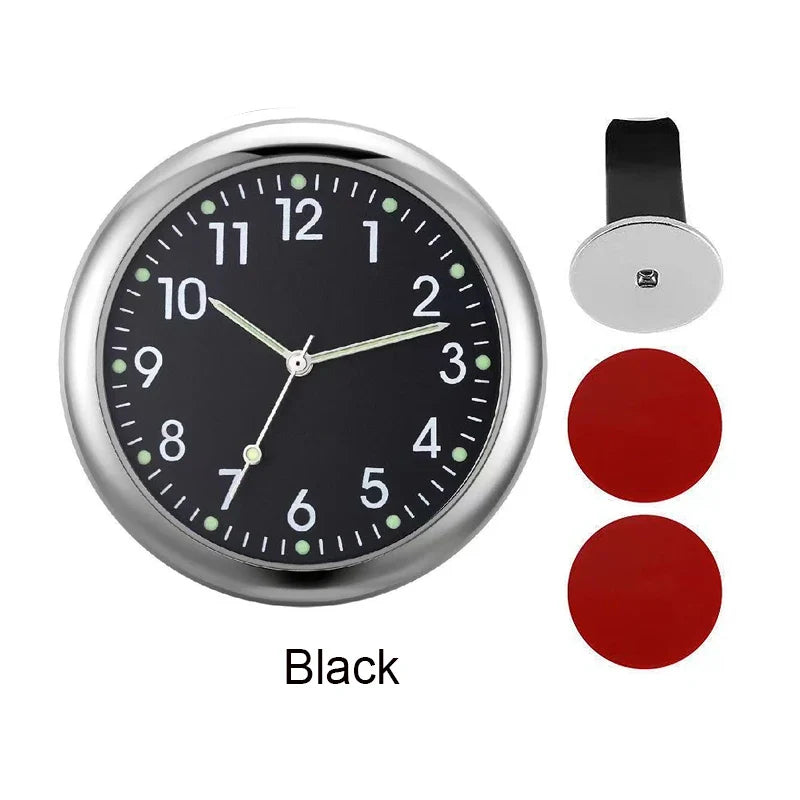 Luminous Car Clock Air Outlet Mini Quartz Clock with Clip | Auto Ornament Waterproof Accessory