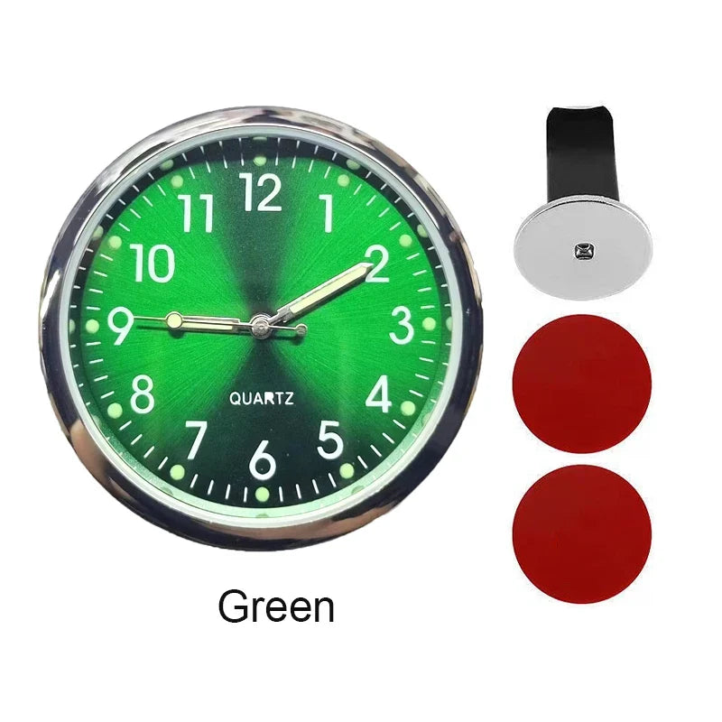 Luminous Car Clock Air Outlet Mini Quartz Clock with Clip | Auto Ornament Waterproof Accessory