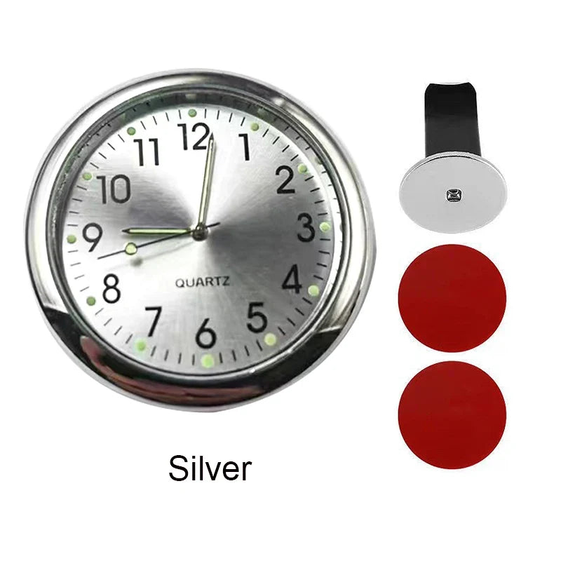 Luminous Car Clock Air Outlet Mini Quartz Clock with Clip | Auto Ornament Waterproof Accessory