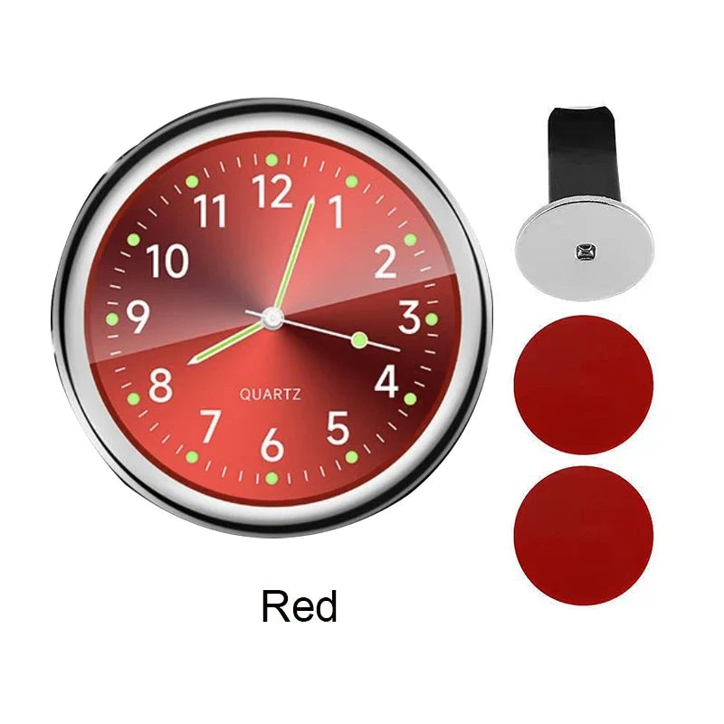 Luminous Car Clock Air Outlet Mini Quartz Clock with Clip | Auto Ornament Waterproof Accessory