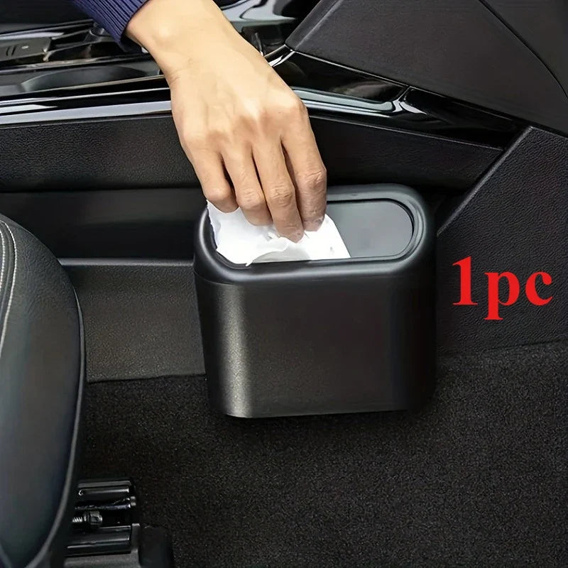 1 Piece Car Mini Trash Can Car Storage Box - Sorting Box Car Essential Accessories Christmas Gift