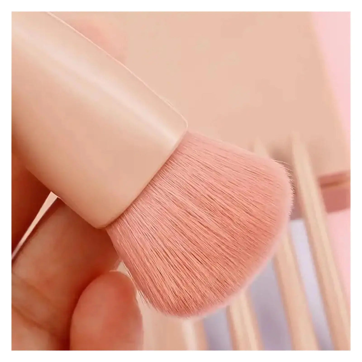 5-Piece Travel Makeup Brush Set with Mirror Case