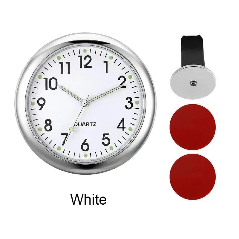 Luminous Car Clock Air Outlet Mini Quartz Clock with Clip | Auto Ornament Waterproof Accessory
