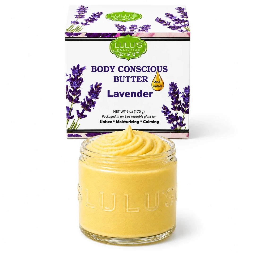 Lulu's Holistics Almond Coconut Glowing Whipped Body Butter with Raw African Yellow Shea Base