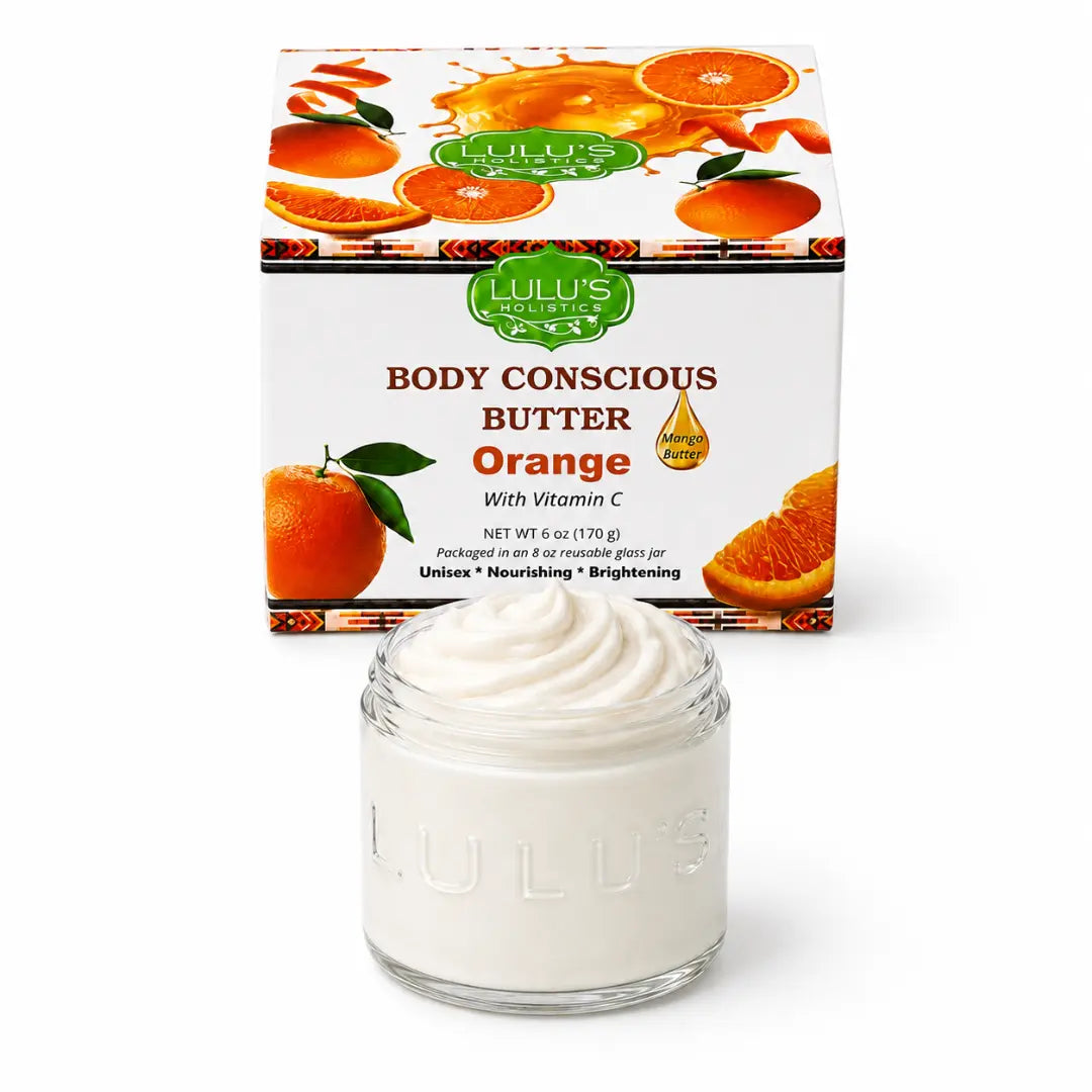 Lulu's Holistics Almond Coconut Glowing Whipped Body Butter with Raw African Yellow Shea Base
