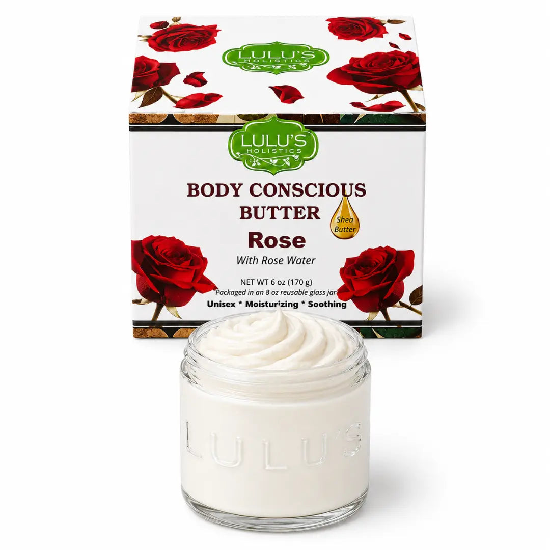Lulu's Holistics Almond Coconut Glowing Whipped Body Butter with Raw African Yellow Shea Base