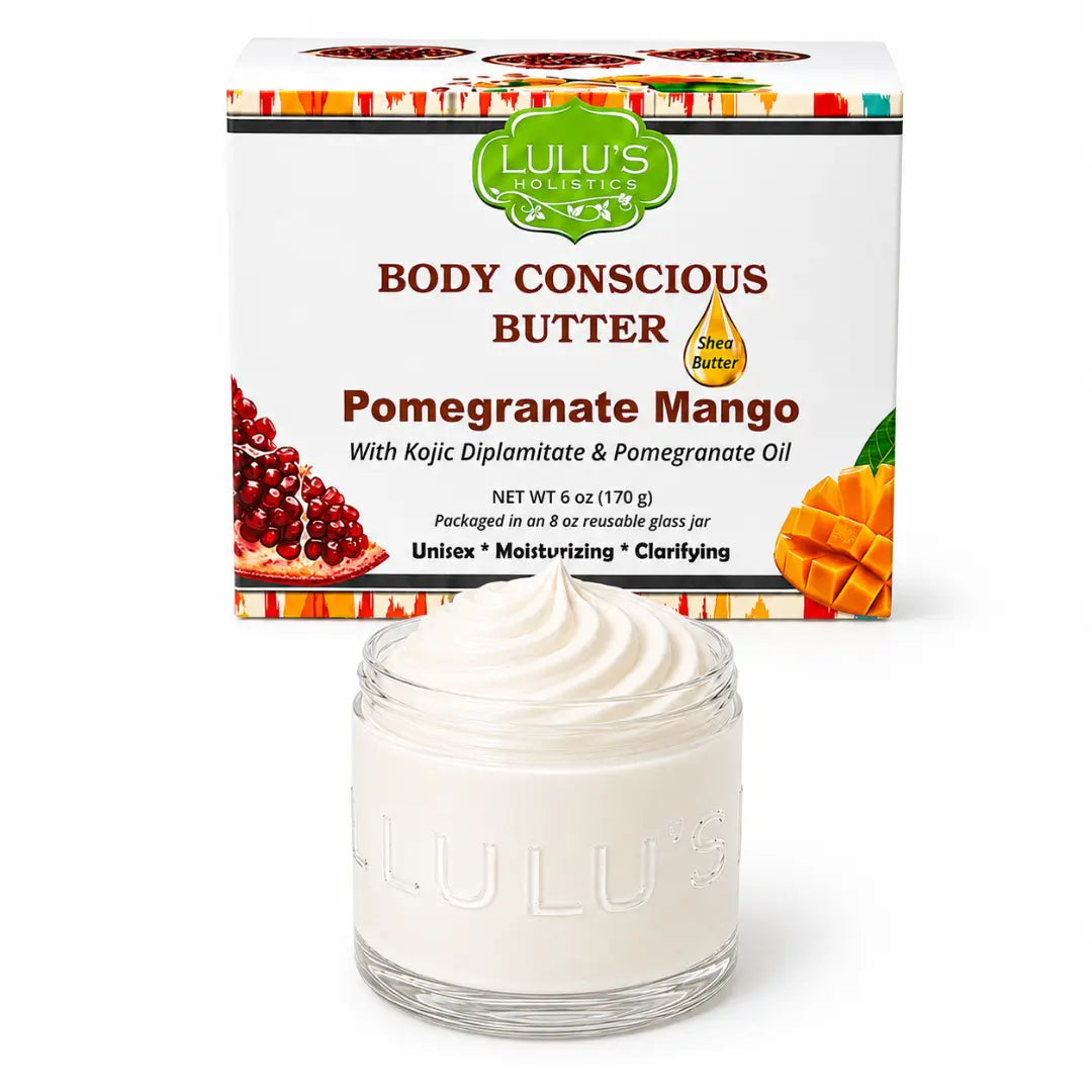 Lulu's Holistics Almond Coconut Glowing Whipped Body Butter with Raw African Yellow Shea Base